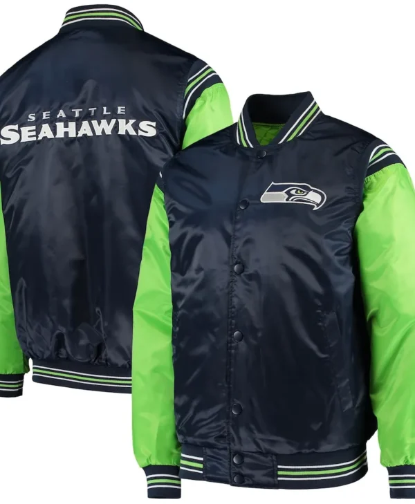 College Seattle Seahawks Prime Time Green Jacket both