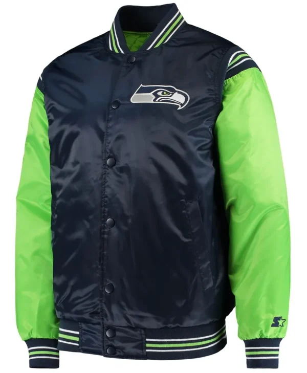 College Seattle Seahawks Prime Time Green Jacket front