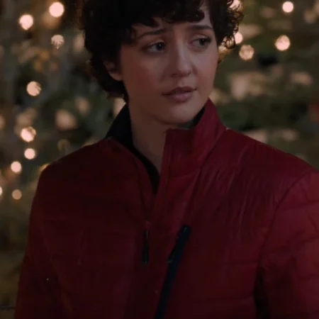 The 5 Year Christmas Party Katie Findlay Red Jacket