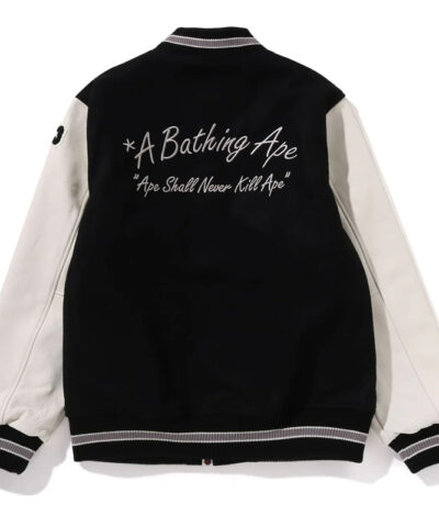 A Bathing Ape Bape Varsity Jacket back