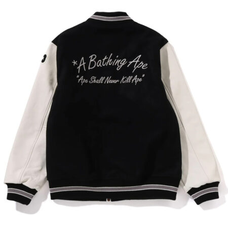 A Bathing Ape Bape Varsity Jacket back