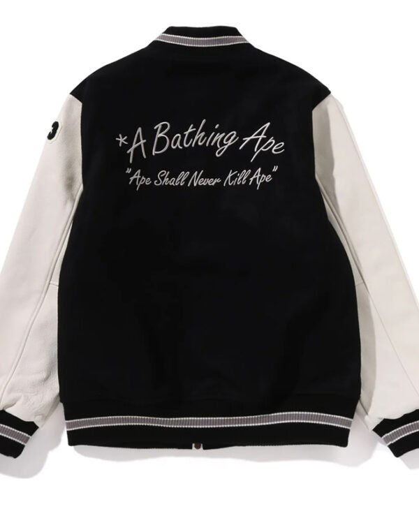 A Bathing Ape Bape Varsity Jacket back
