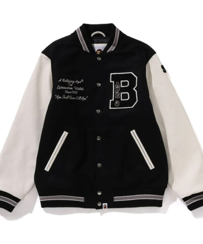 A Bathing Ape Bape Varsity Jacket front
