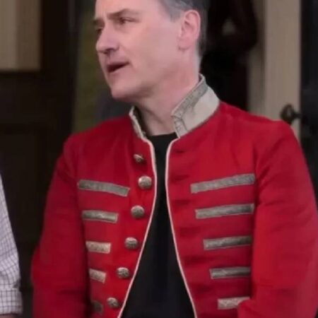 A Castle For Christmas Thomas Red Leather Jacket