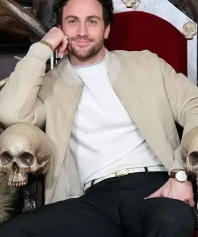 Aaron Taylor Johnson Kraven The Hunter Bomber Jacket