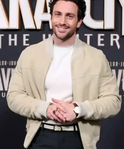 Aaron Taylor Johnson Kraven The Hunter Vintage Bomber Jacket
