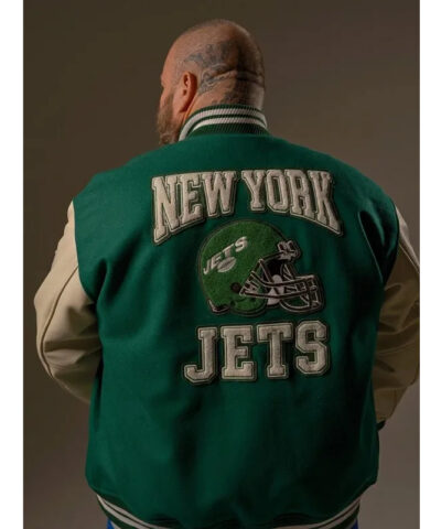 Action Bronson New York Jets Ovo Jacket back