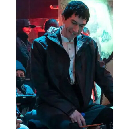 Adam Driver Megalopolis Black Hooded Jacket front