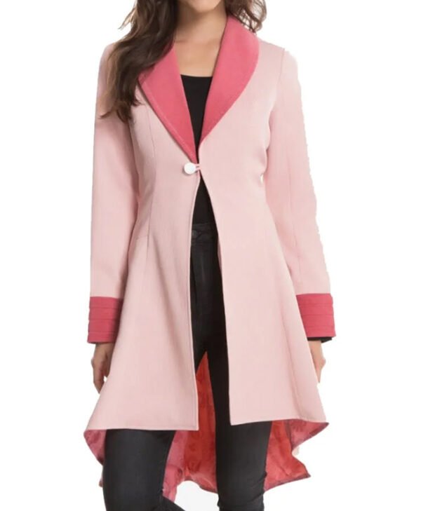 Alison Sudol Fantastic Beasts Pink Coat front