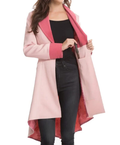 Alison Sudol Fantastic Beasts Pink Coat front1