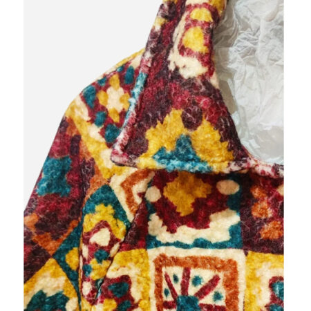 Amelia Bullmore The Jetty Plaid Coat collar