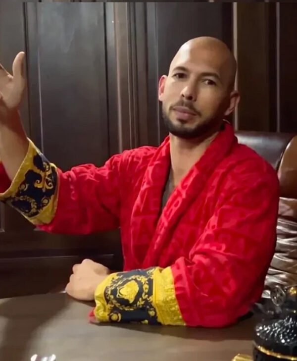 Andrew Tate Versace Robe front