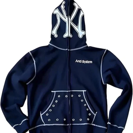 Anti System Navy Blue Hoodie