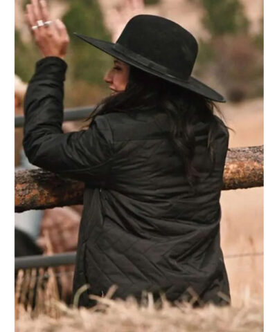 Avery Yellowstone Black Quilted Jacket back