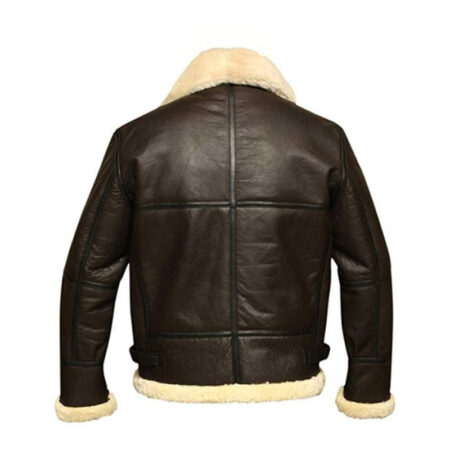 B3 Bomber Aviator Sheepskin Leather Jacket back