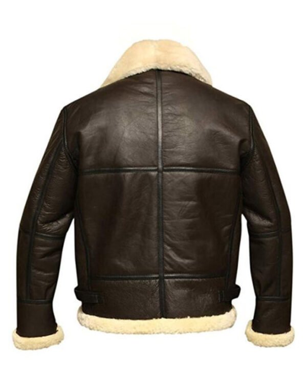 B3 Bomber Aviator Sheepskin Leather Jacket back