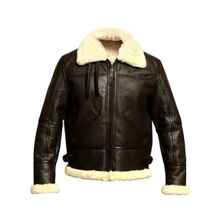 B3 Bomber Aviator Sheepskin Leather Jacket front