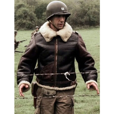 Band of Brothers David Schwimmer Leather Jacket front1