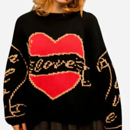 Becka Garvey TV Series Bad Sisters Season 02 Eve Hewson Love Black Heart Sweater
