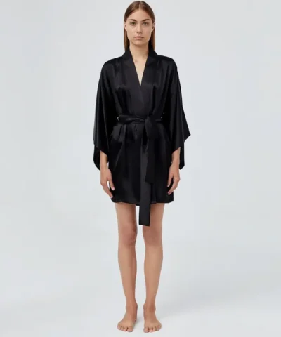 Black Kimono Robe
