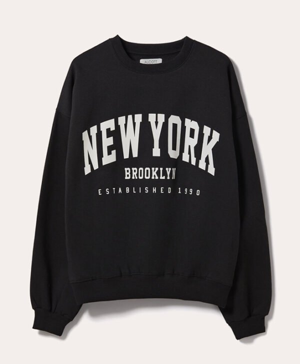 Black Oversized Sweatshirt front