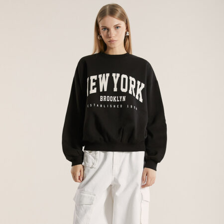 Black Oversized Sweatshirt front3