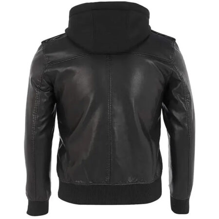 Black Rivet Leather Jacket bck2