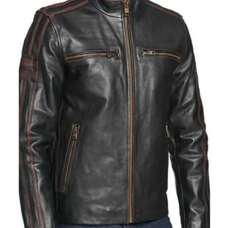 Black Rivet Leather Jacket front