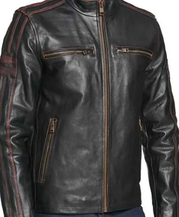 Black Rivet Leather Jacket front