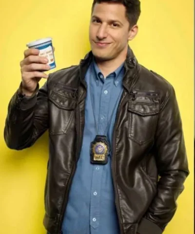 Brooklyn Nine Nine Andy Samberg Black Leather Jacket