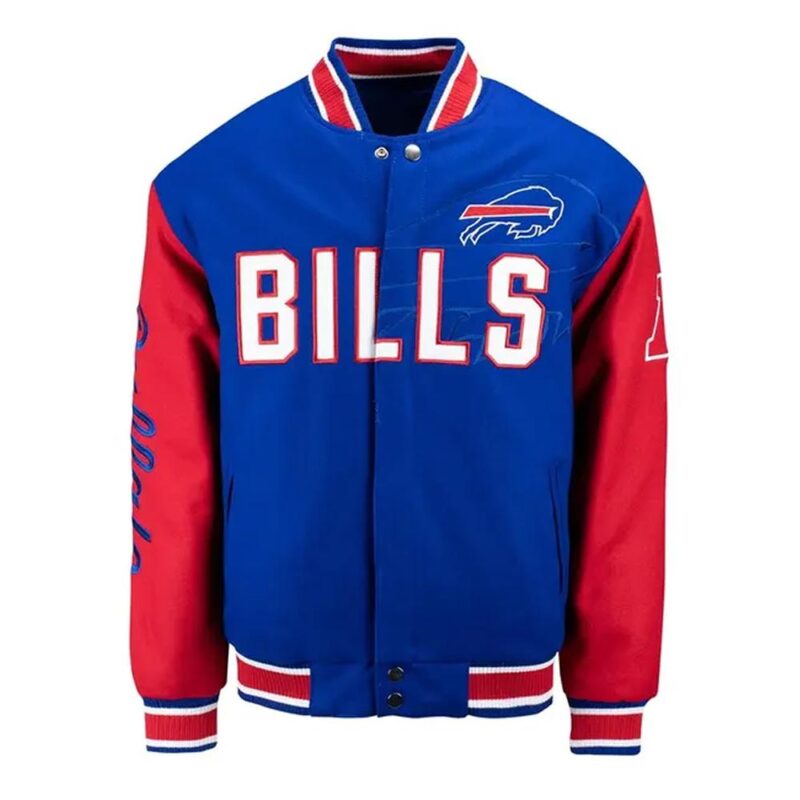 Buffalo Bills Blue and Red Varsity Wool Jacket