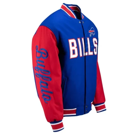 Buffalo Bills Blue and Red Wool Jacket
