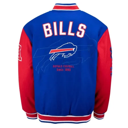 Buffalo Bills Blue and Red Wool Varsity Jackets