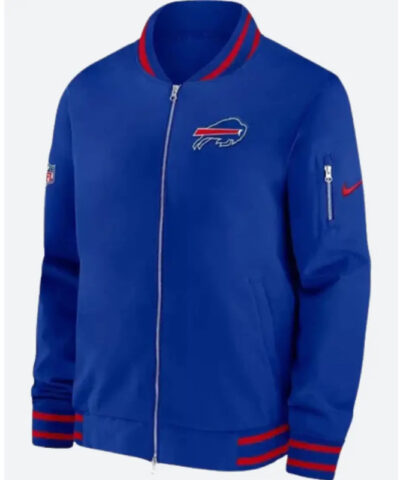 Buffalo Bills Sideline Coach Blue Jacket front