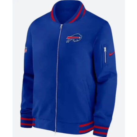 Buffalo Bills Sideline Coach Blue Jacket front