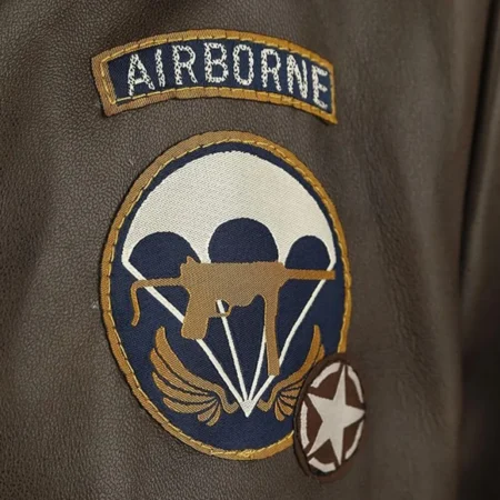 Call of Duty WWII Mens Brown Leather Jacket