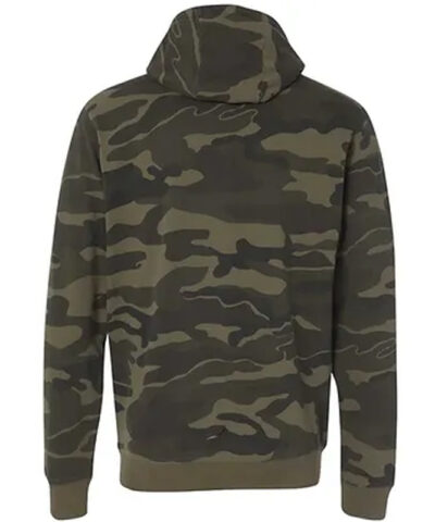 Camo Full Zip Hoodie Mens back