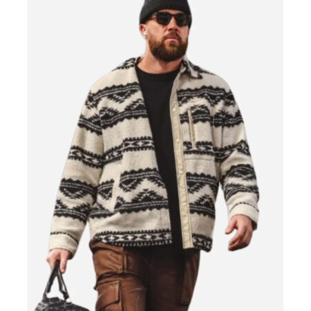 Chiefs vs Broncos Travis Kelce Patterned Jacket front