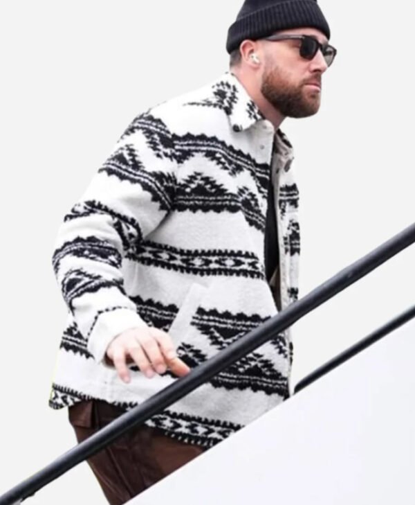 Chiefs vs Broncos Travis Kelce Patterned Jacket side