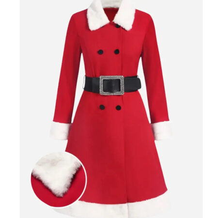 Christmas Double Breasted Coat front1