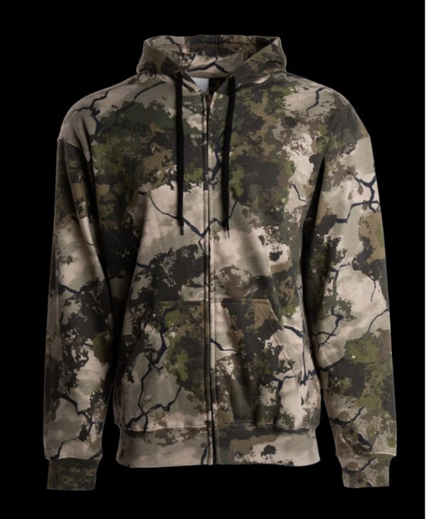 Classic Camo Full Zip Hoodie front