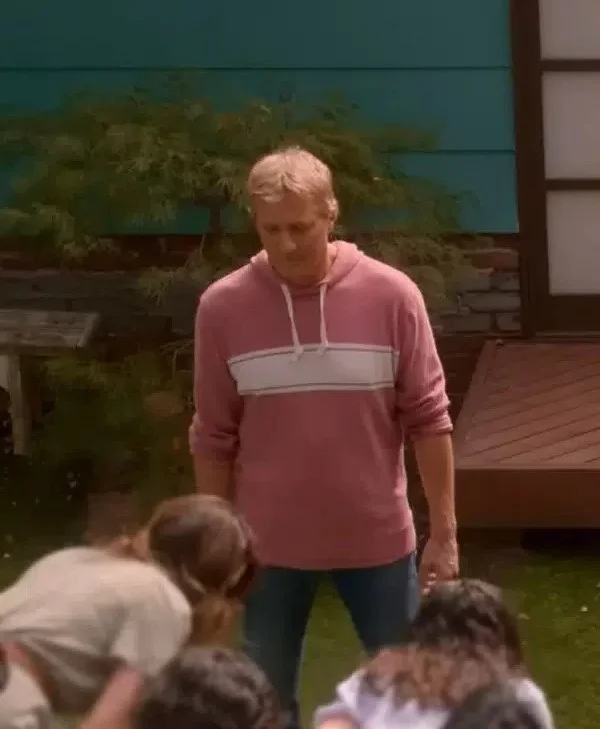 Cobra Kai S05 Johnny Lawrence Pink Hoodie