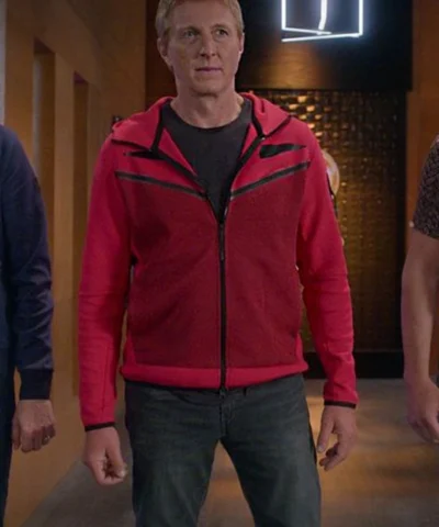 Cobra Kai S05 Johnny Lawrence Red Hoodie