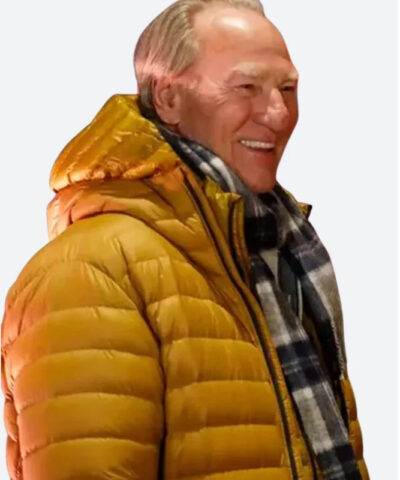 Craig T. Nelson Green and Gold Puffer Jacket front