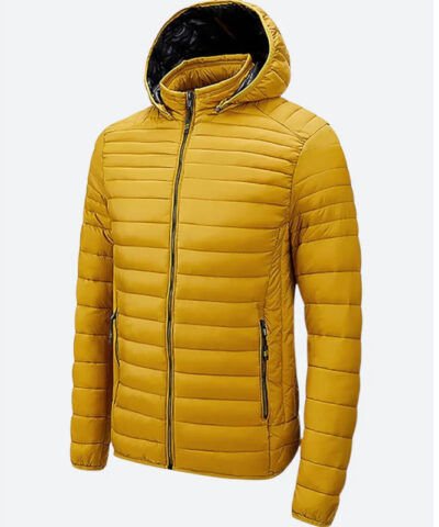 Craig T. Nelson Green and Gold Puffer Jacket front1