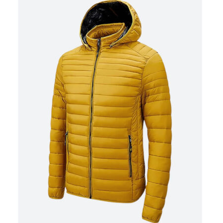 Craig T Nelson Green and Gold Puffer Jacket front1
