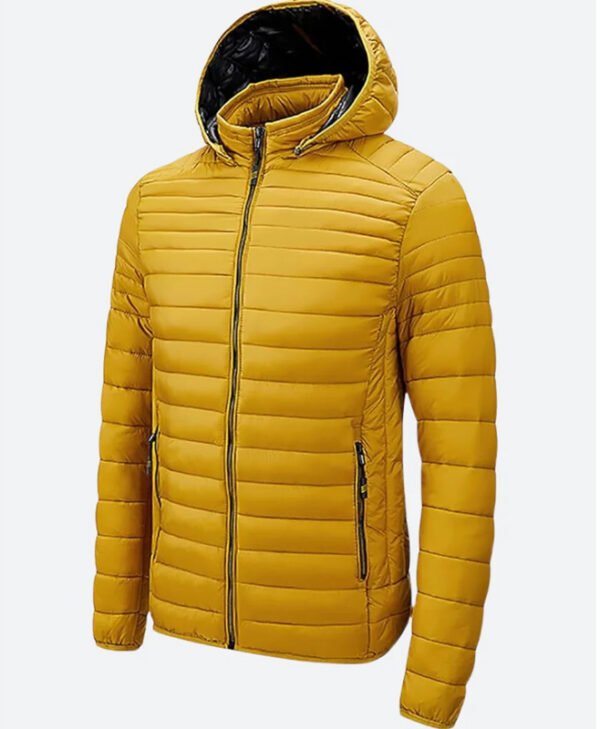 Craig T Nelson Green and Gold Puffer Jacket front1