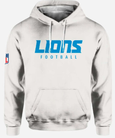 Dan Campbell Lions Grey Pullover Hoodie front1