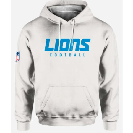 Dan Campbell Lions Grey Pullover Hoodie front1
