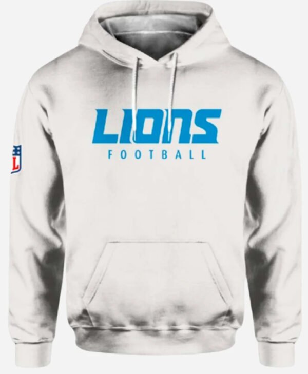 Dan Campbell Lions Grey Pullover Hoodie front1